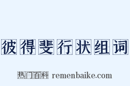彼得斐行状组词是什么意思的图片